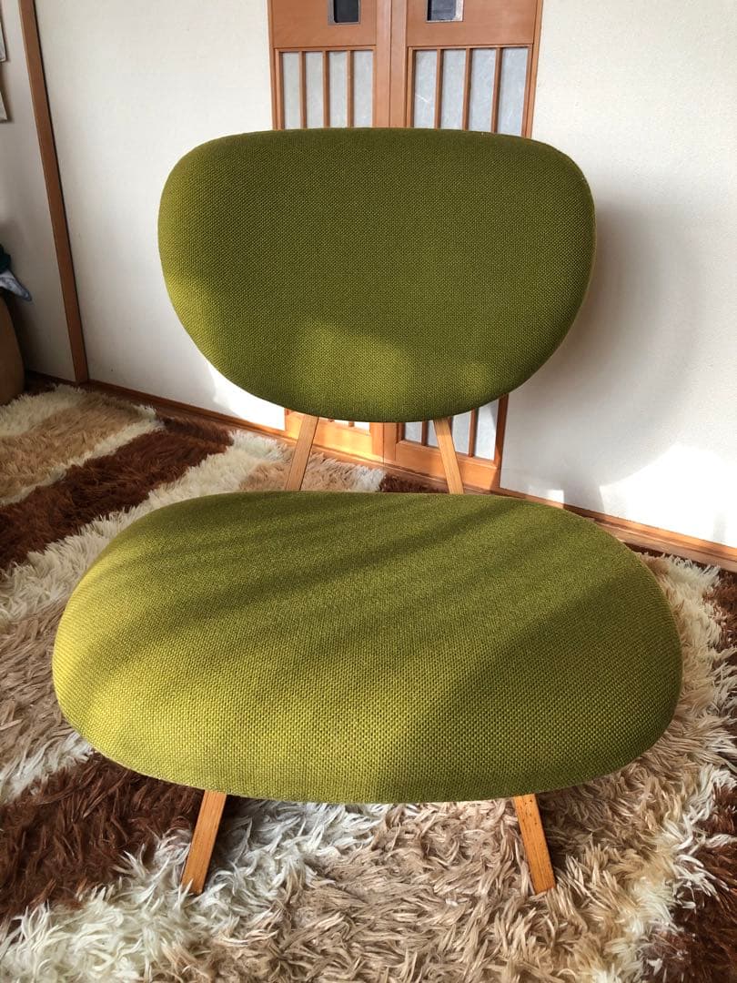 天童木工　低座イス　グリーン系③ 商品説明必読