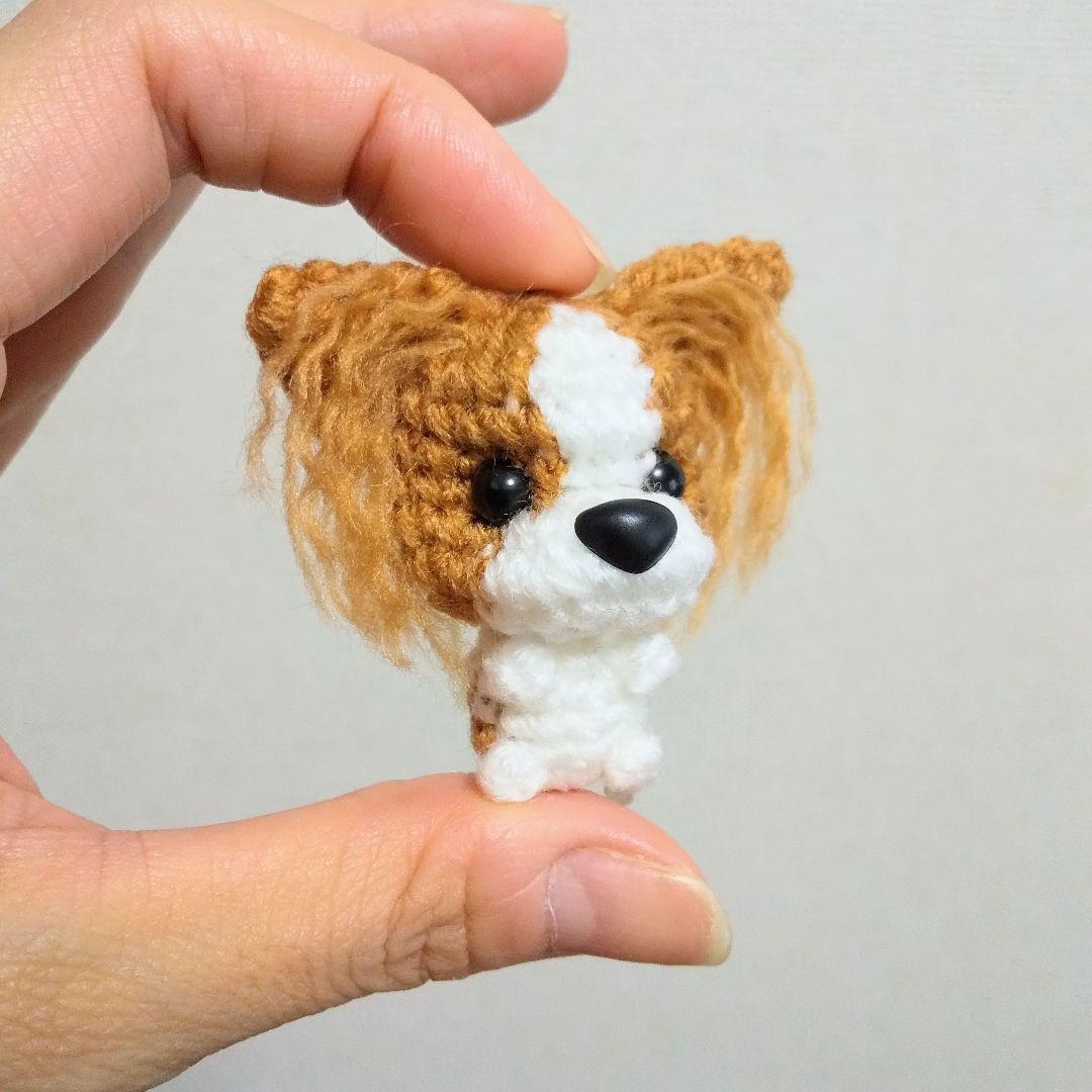 012　パピヨンのあみぐるみ