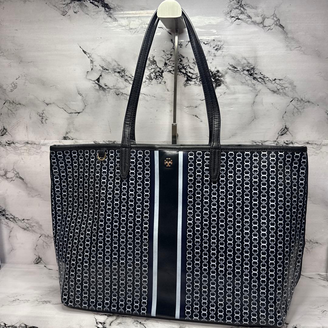 (美品)大人気、トリーバーチ、トートバッグ、大容量、A-4可、PVC地、人気色