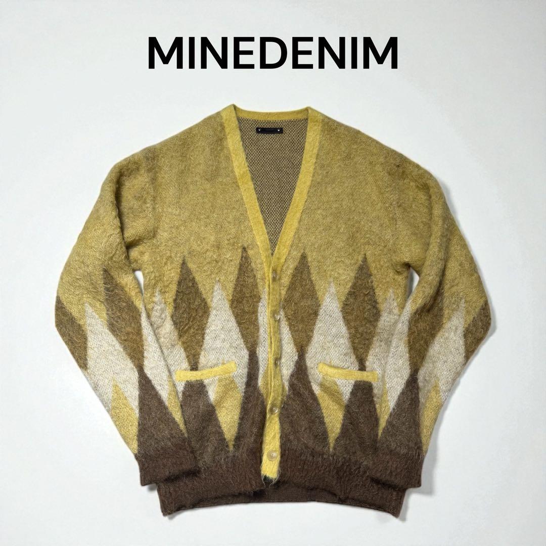 トップス MINEDENIM KID MOHAIR ARGYLE CARDIGAN