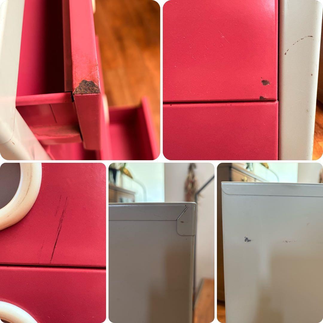 【送料込】【かわいい収納】レトロ7段チェスト 国産スチール製