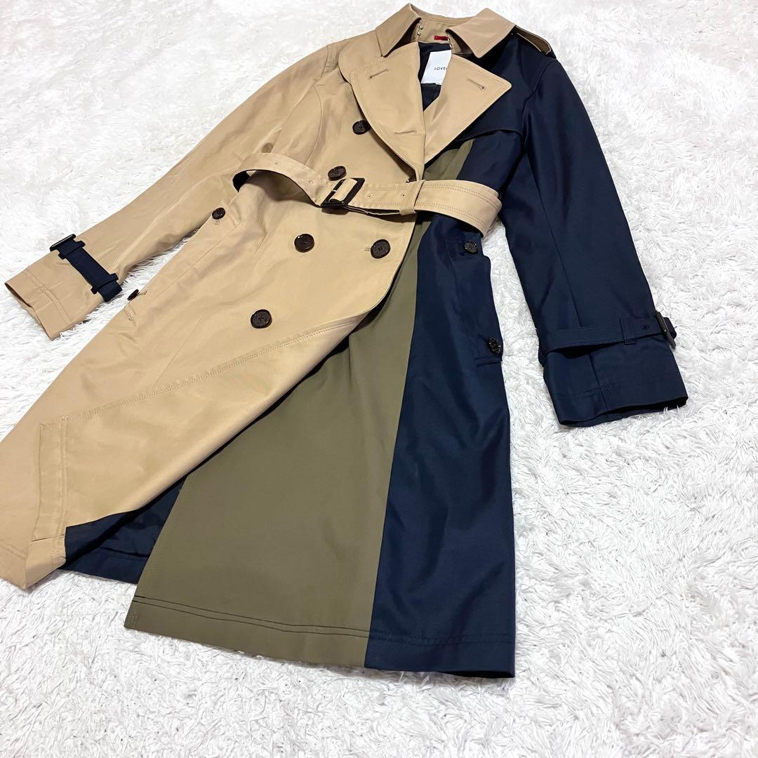 美品 LOVELESS ラブレス カラーブロック トレンチコート 平手友梨奈