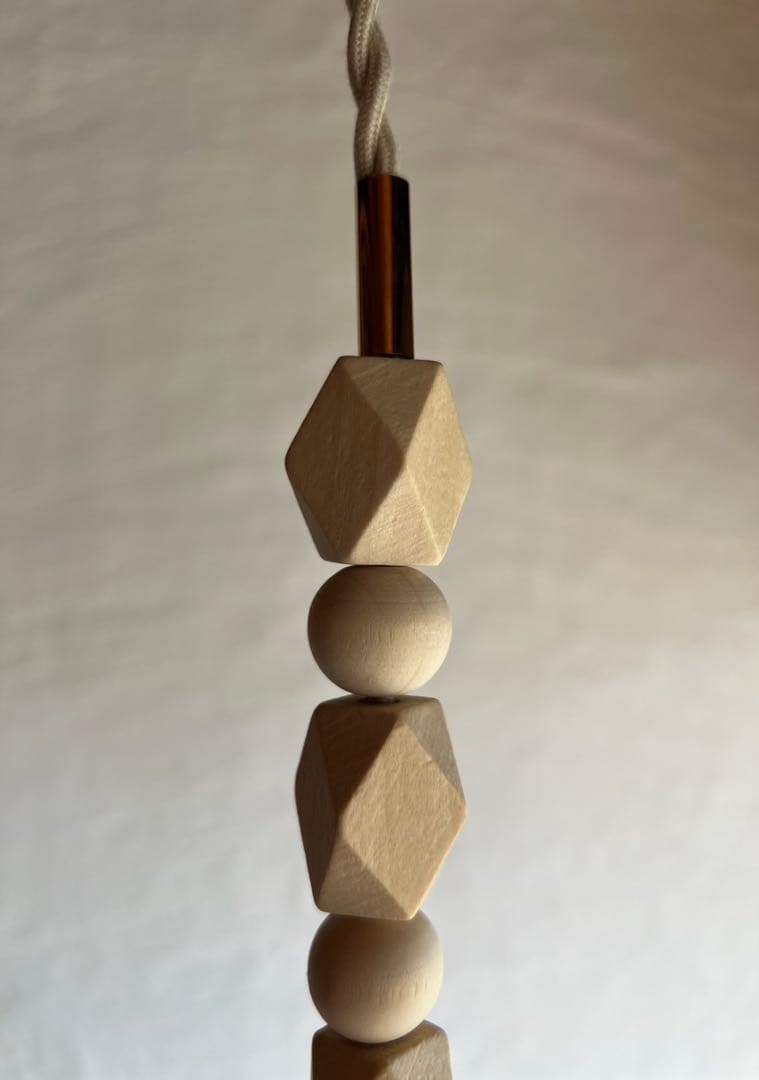 ウッドパーツのペンダントライト 木工照明