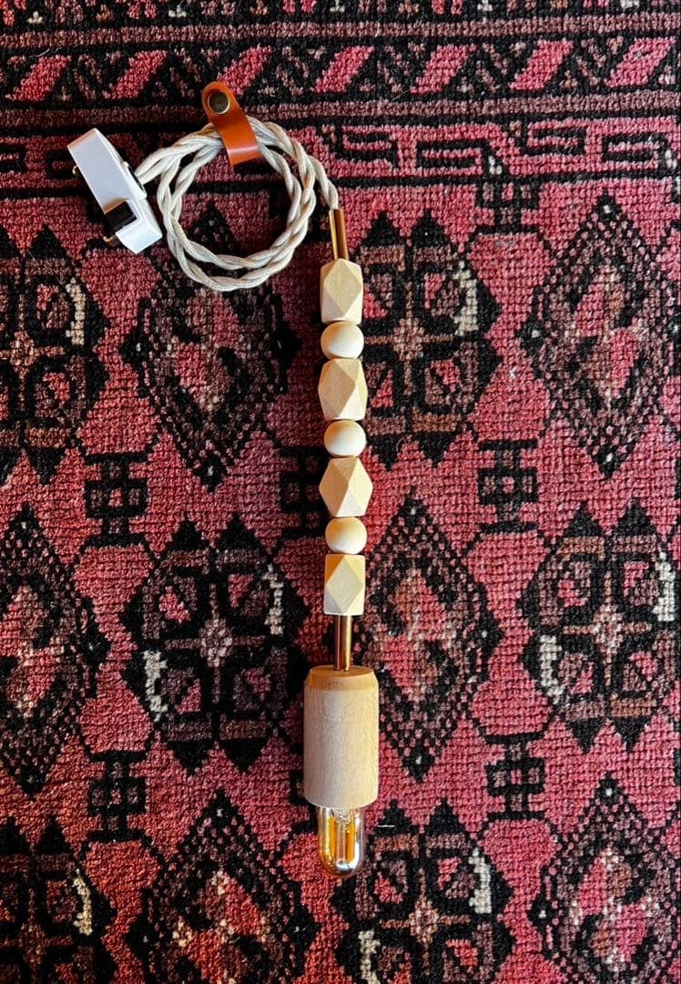 ウッドパーツのペンダントライト 木工照明