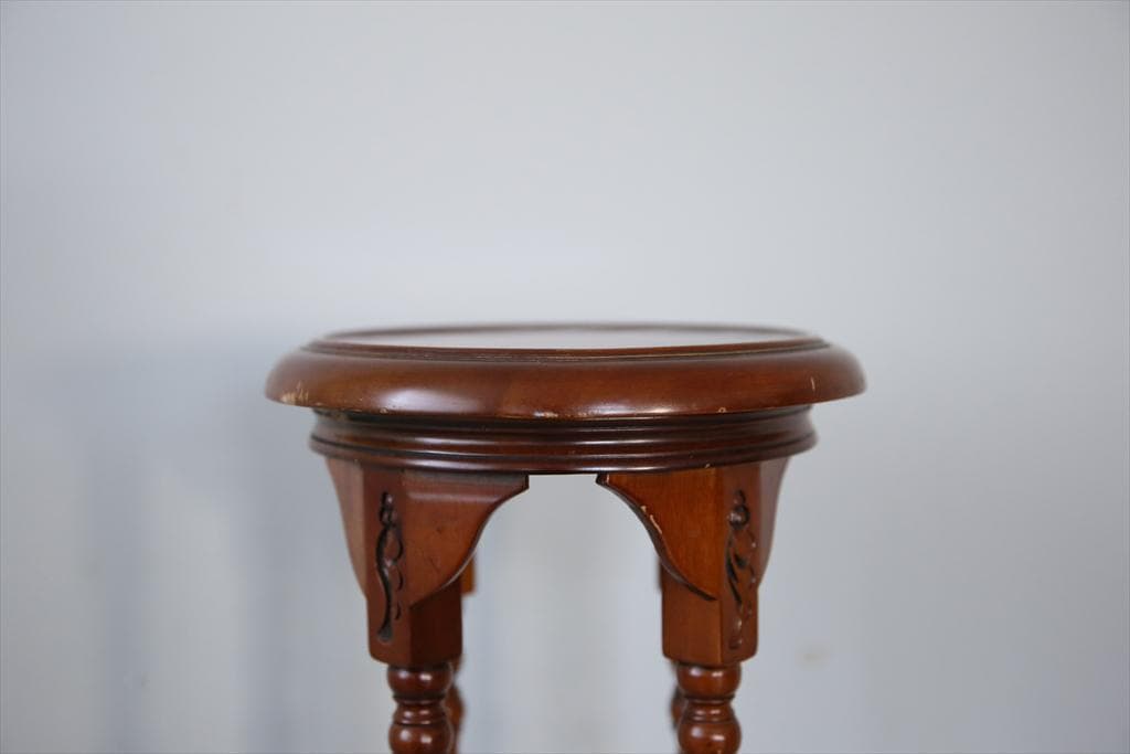 英国アンティーク木製フラワースタンド/花台/燭台/飾り棚テーブル(92-61)