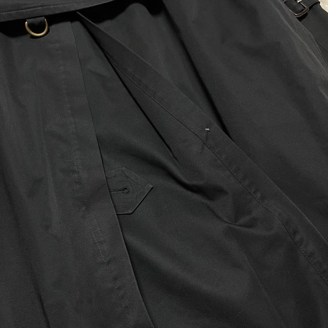 希少 Burberrys 二枚襟 完品 トレンチコート ブラック ウールライナー