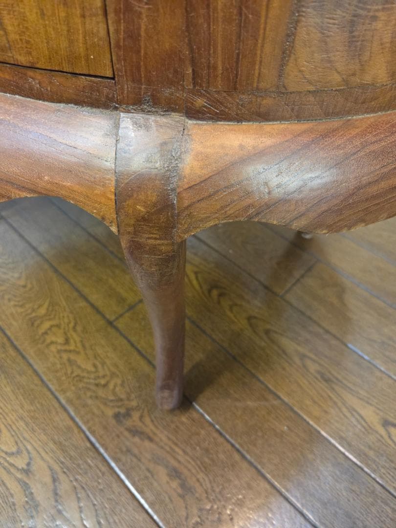 〈たのめる便・現状渡し〉ボトルショーケース 木製収納テーブル