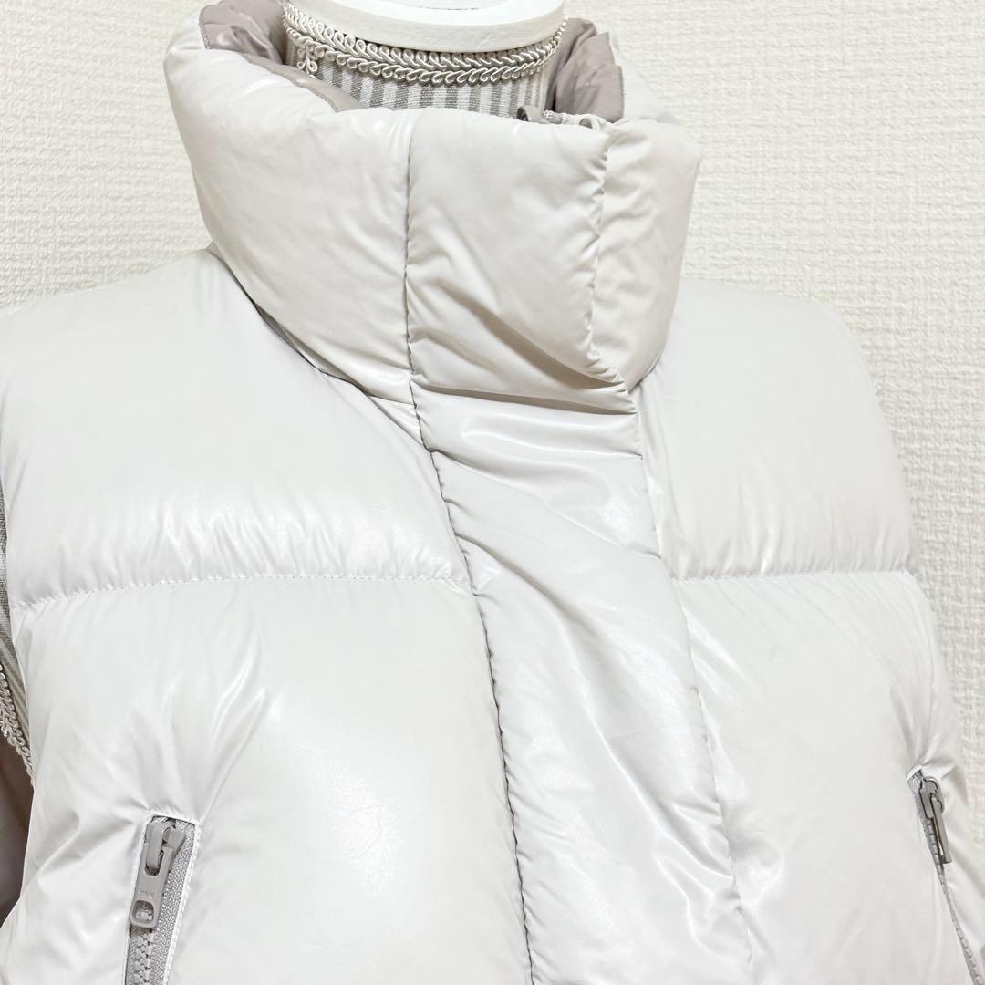 LE PHIEL ルフィル リバーシブルボリュームダウンベスト ベージュ