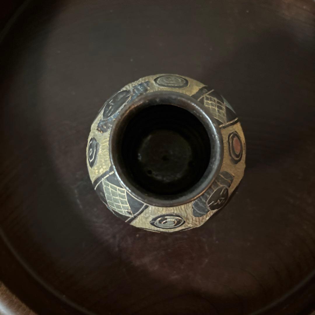 琉球　古典焼　小壺　④ 壺屋焼　やちむん　古民芸　アンティーク　骨董品検:李朝.