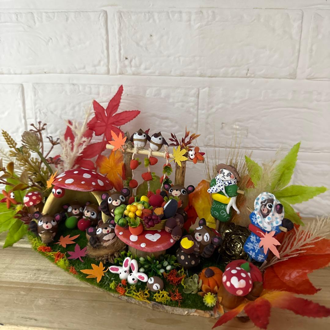 どんぐりアート♡秋のリバーシブルオブジェ＆キノコの森オブジェ♡