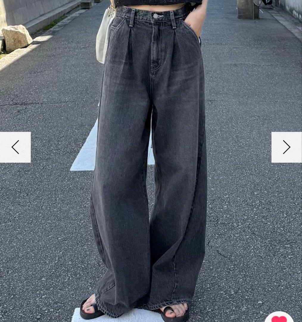 Ungrid アングリッド　ウエストタックカーブデニム