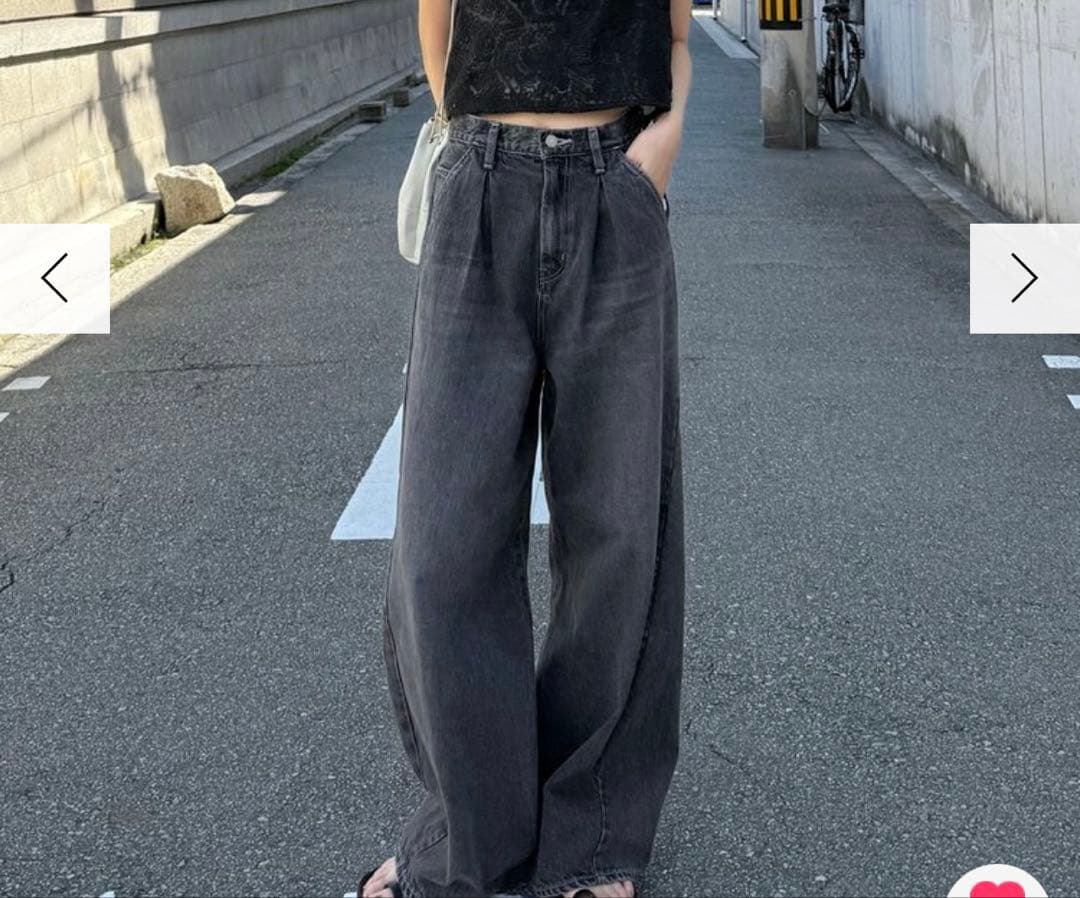 Ungrid アングリッド　ウエストタックカーブデニム