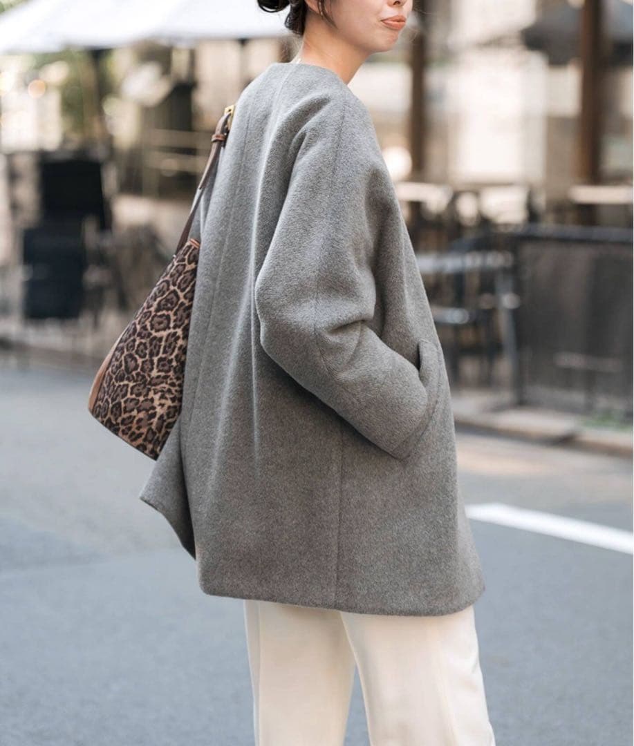 kiki * ☆TICCA / ティッカ ノーカラーテントコート