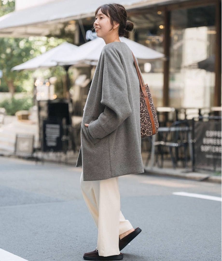 kiki * ☆TICCA / ティッカ ノーカラーテントコート