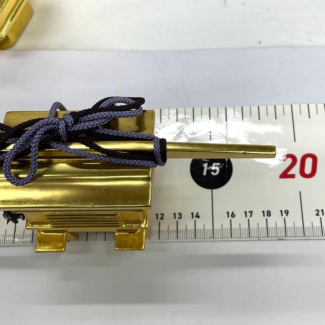 雛人形　桃の節句　本金箔押　ひな祭り飾り 道具セット　金色