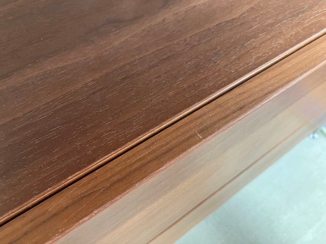 無印良品　ウォルナット　ウッドメタルオープンシェルフ 2段引き出し付き