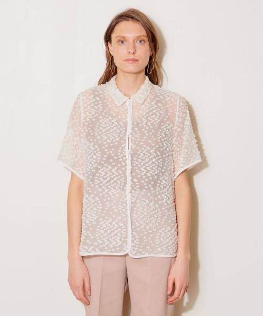 AEWEN MATOPH イウエン マトフ ドット ジャカード ブラウス