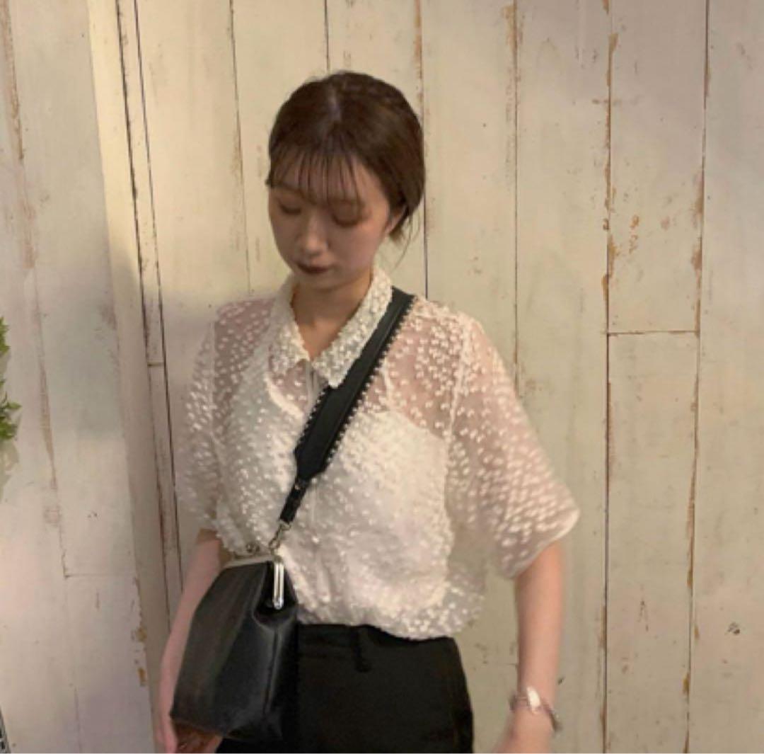 AEWEN MATOPH イウエン マトフ ドット ジャカード ブラウス