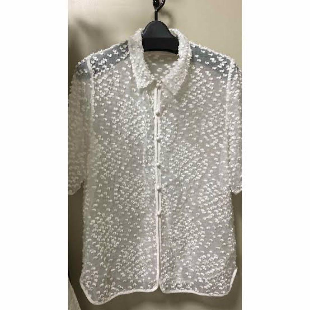 AEWEN MATOPH イウエン マトフ ドット ジャカード ブラウス