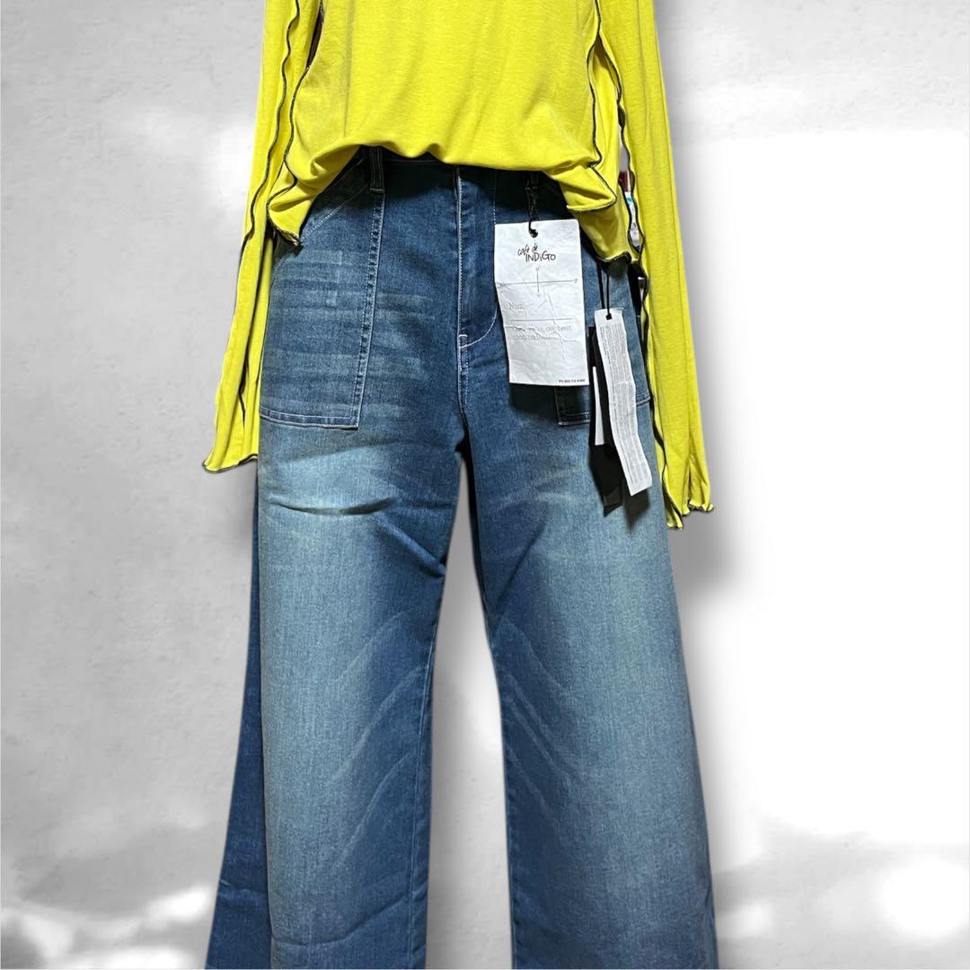 ♥️新品未使用♥️ MICALLEMICALLE ワイドベイカーデニムパンツ L