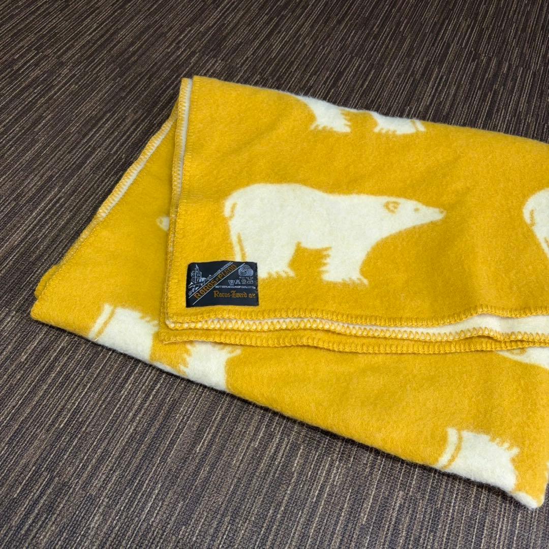 ROROS tweed ロロスツイード　ブランケット イエロー