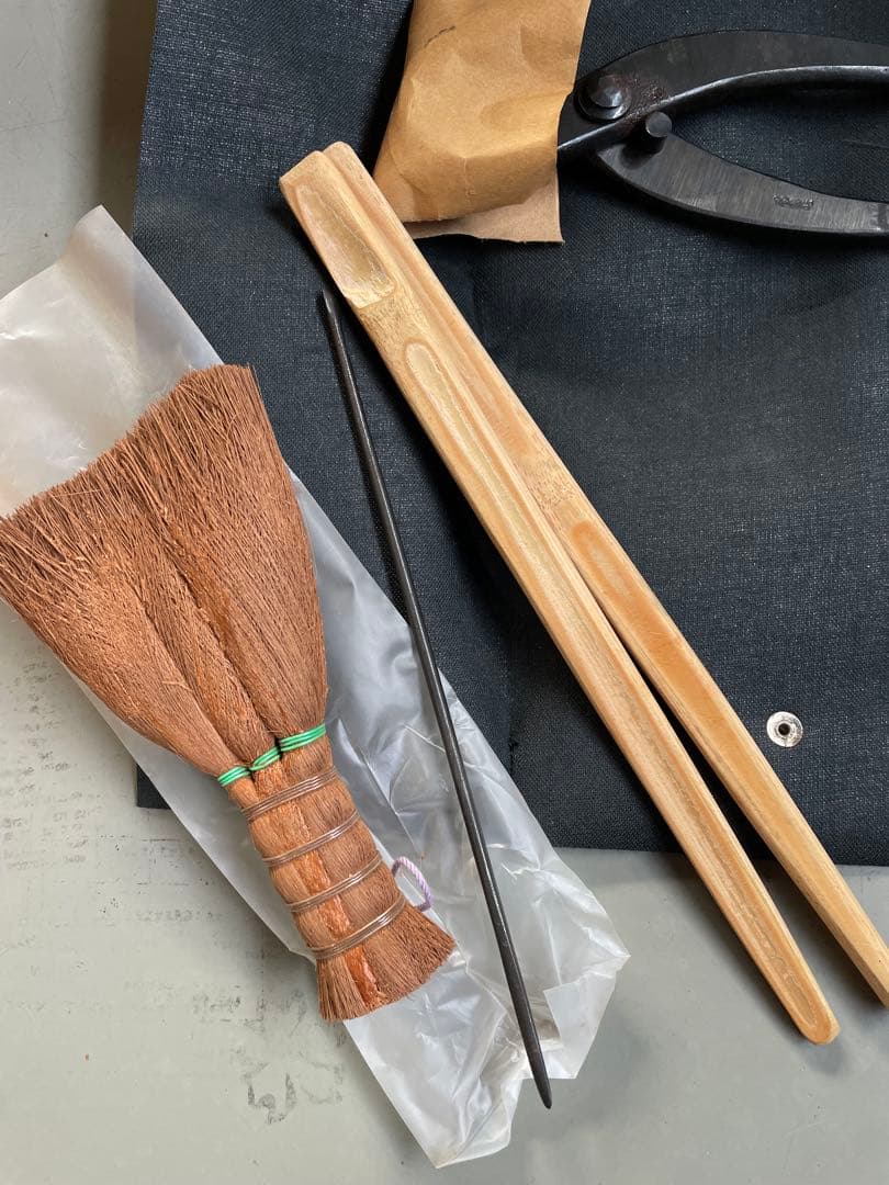 最高級 昌国 盆栽道具7点セット 未使用品 専用ケース、箱付き No. 331