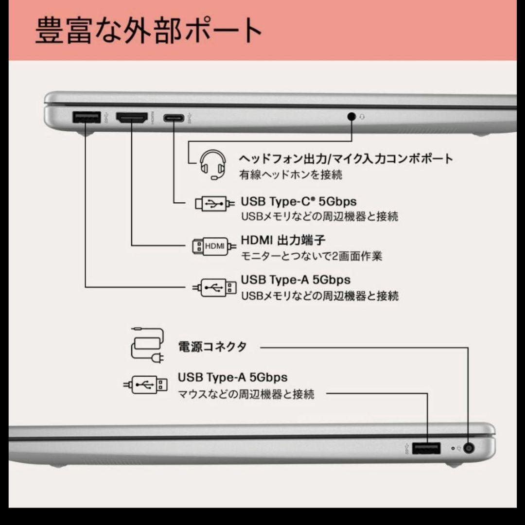 HP 15-fc Ryzen5 16GB　512GB SSD 15.6型ワイド