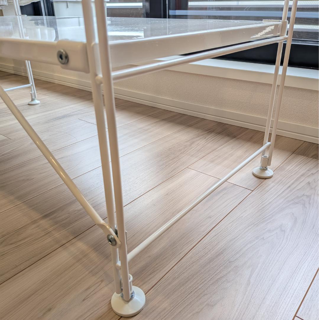 無印良品　スチールユニットシェルフ　スチール棚セット　ワイド　小　ライトグレー