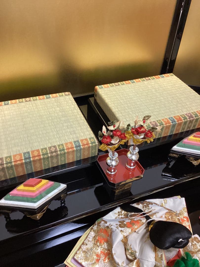 雛人形セット　裂地西陣織 賀美雛　三段飾り①