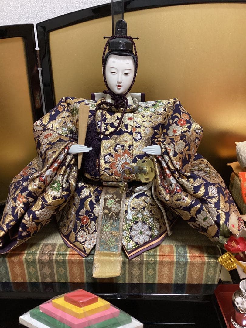 雛人形セット　裂地西陣織 賀美雛　三段飾り①