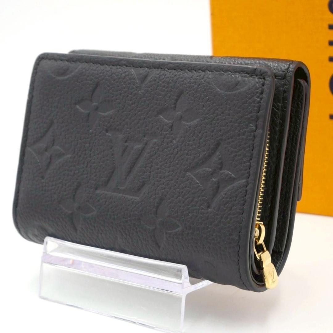 ルイヴィトン メティス コンパクト アンプラント ブラック 三つ折り財布 黒