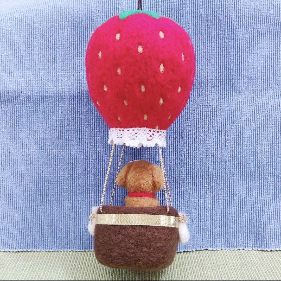 yano-kun 羊毛フェルト 作品 お月見パンダんご