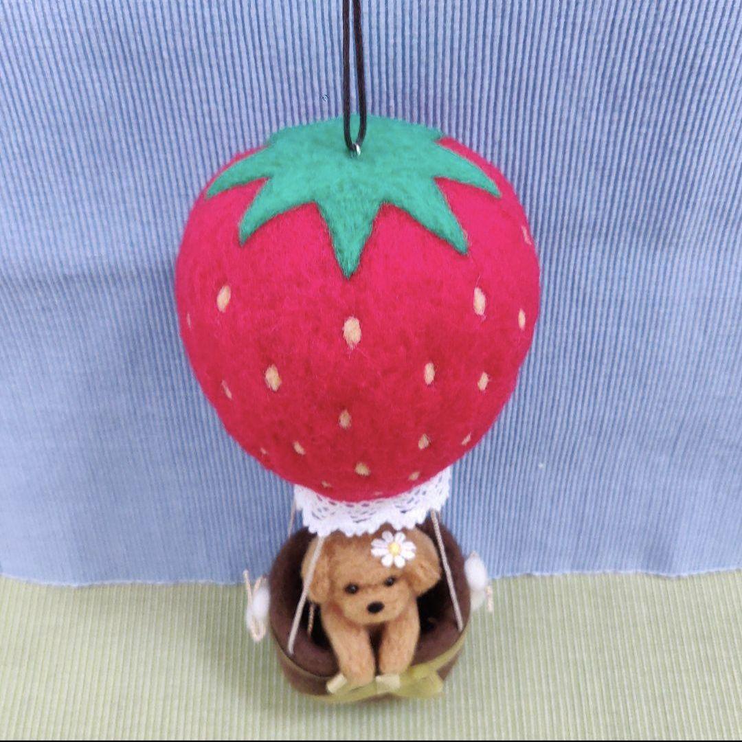 yano-kun 羊毛フェルト 作品 お月見パンダんご