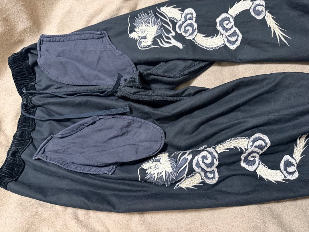 日本製 Gold 東洋 別珍 龍 スウェットパンツ unisex vintage