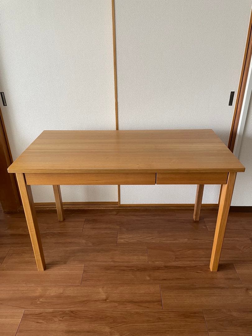 無印良品　MUJI 学習机　タモ材　木製デスク