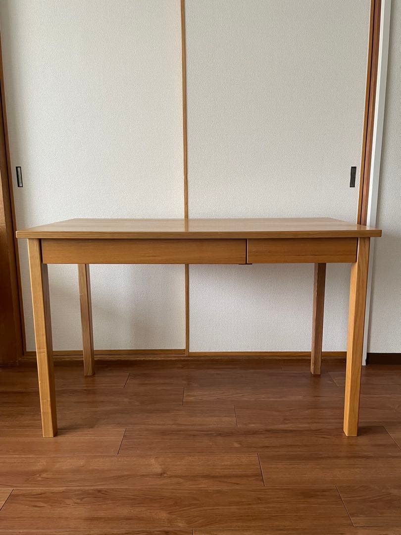 無印良品　MUJI 学習机　タモ材　木製デスク