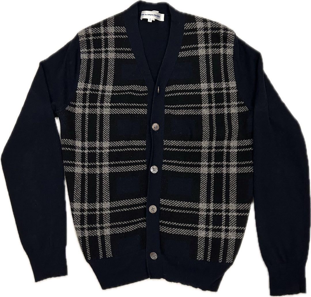 comme de garcons shirt タータンチェックカーディガン