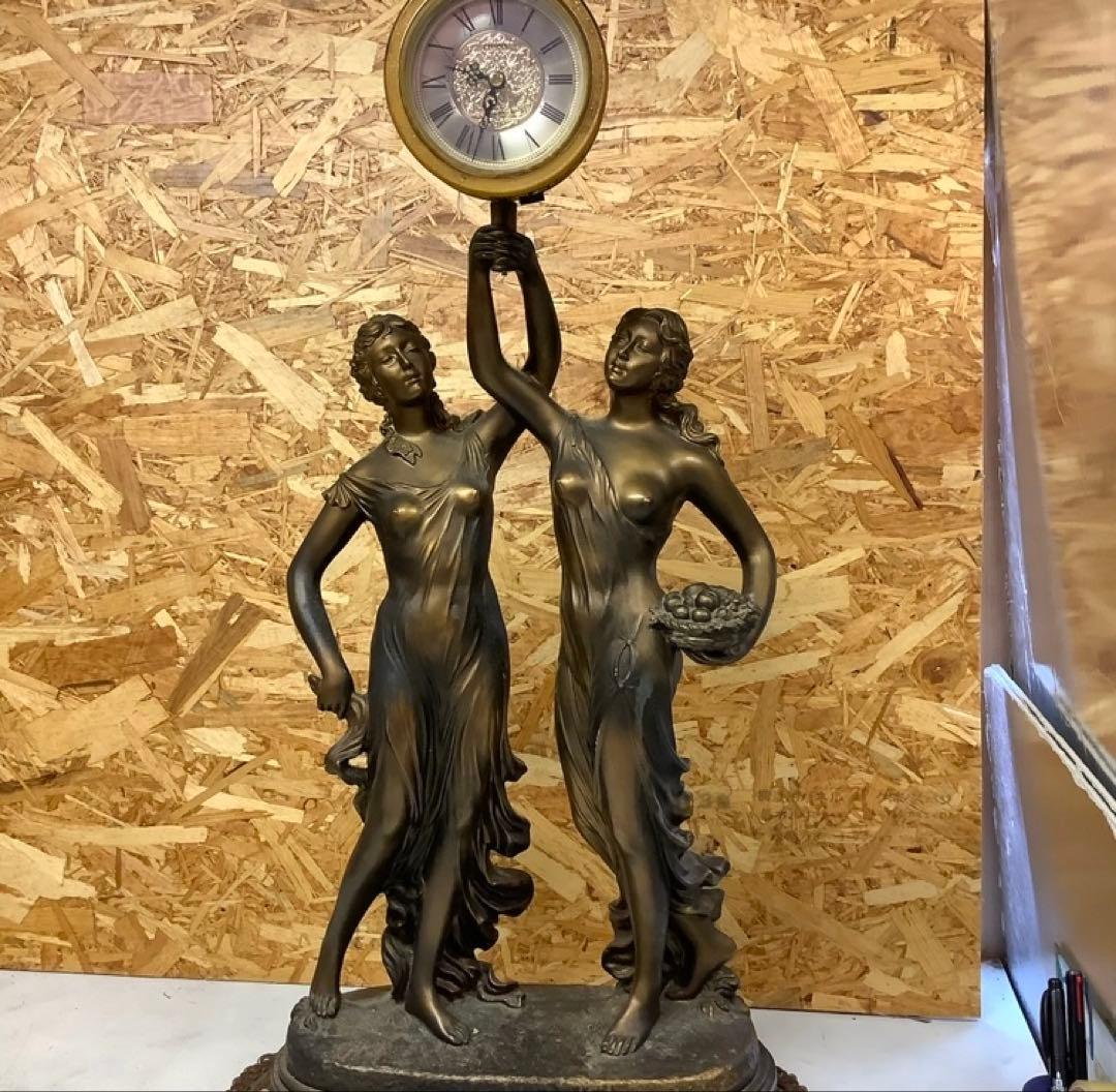 ブロンズ調置き時計4RP614Aアンティーク（Q-38)