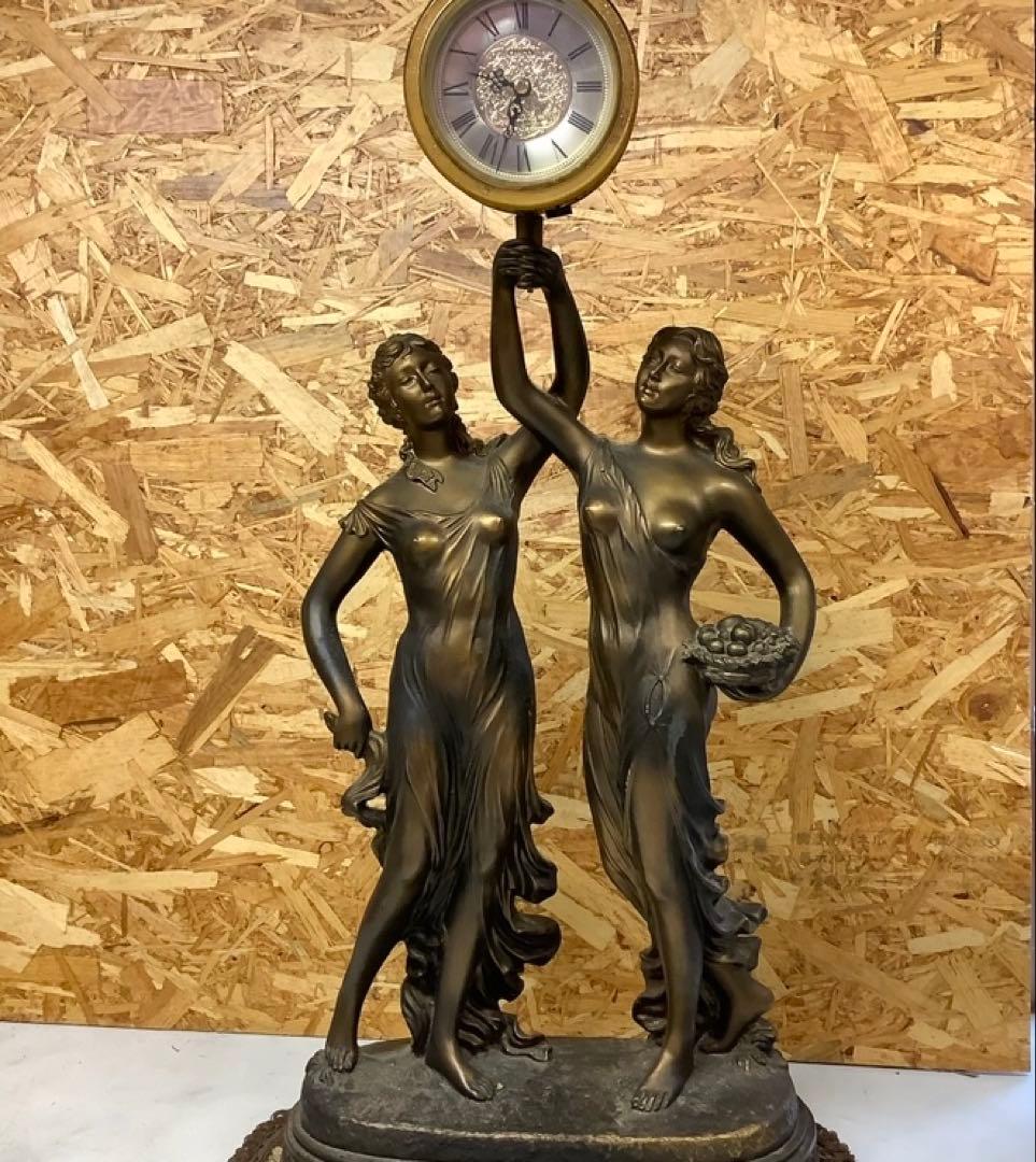 ブロンズ調置き時計4RP614Aアンティーク（Q-38)