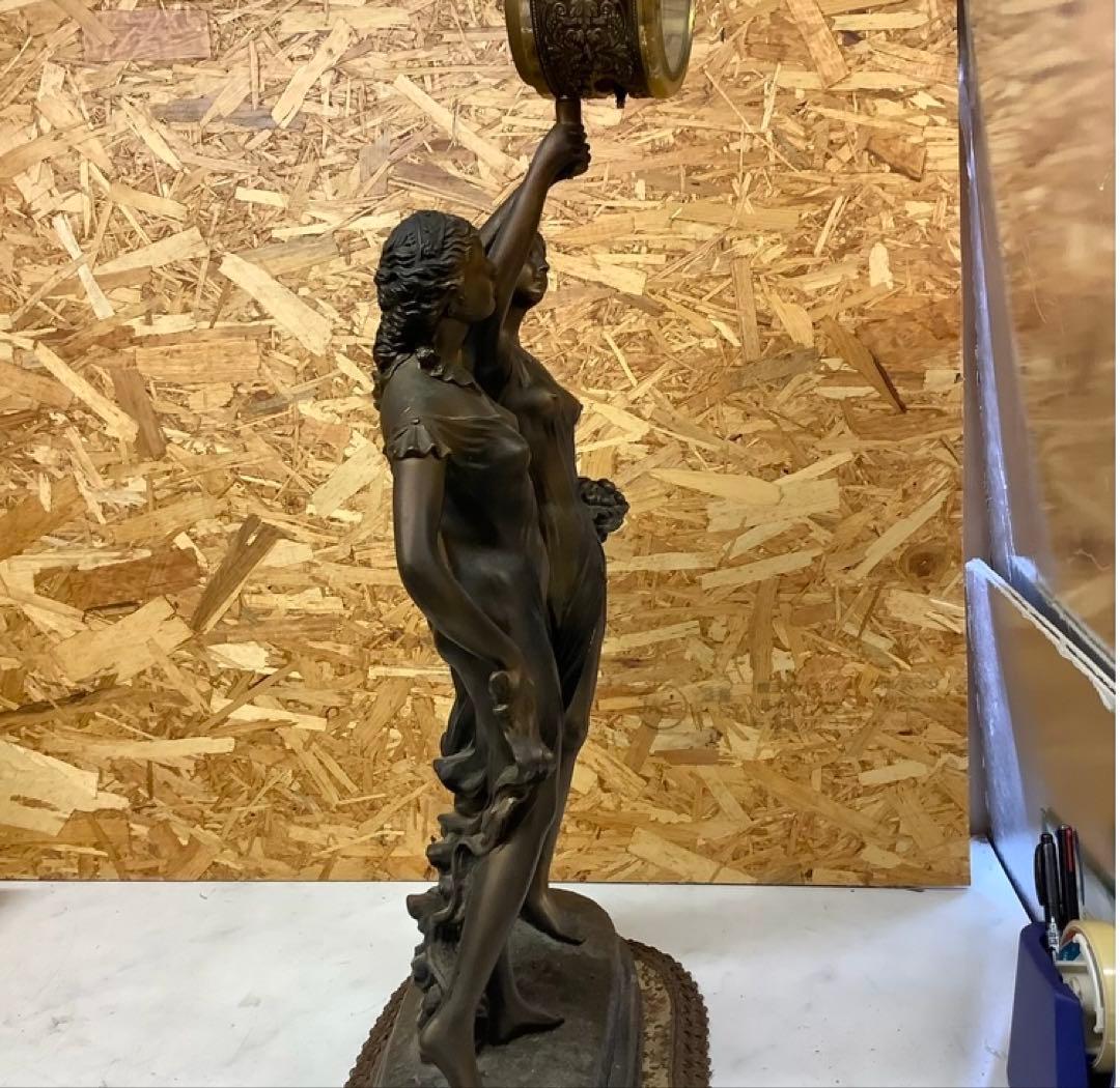 ブロンズ調置き時計4RP614Aアンティーク（Q-38)