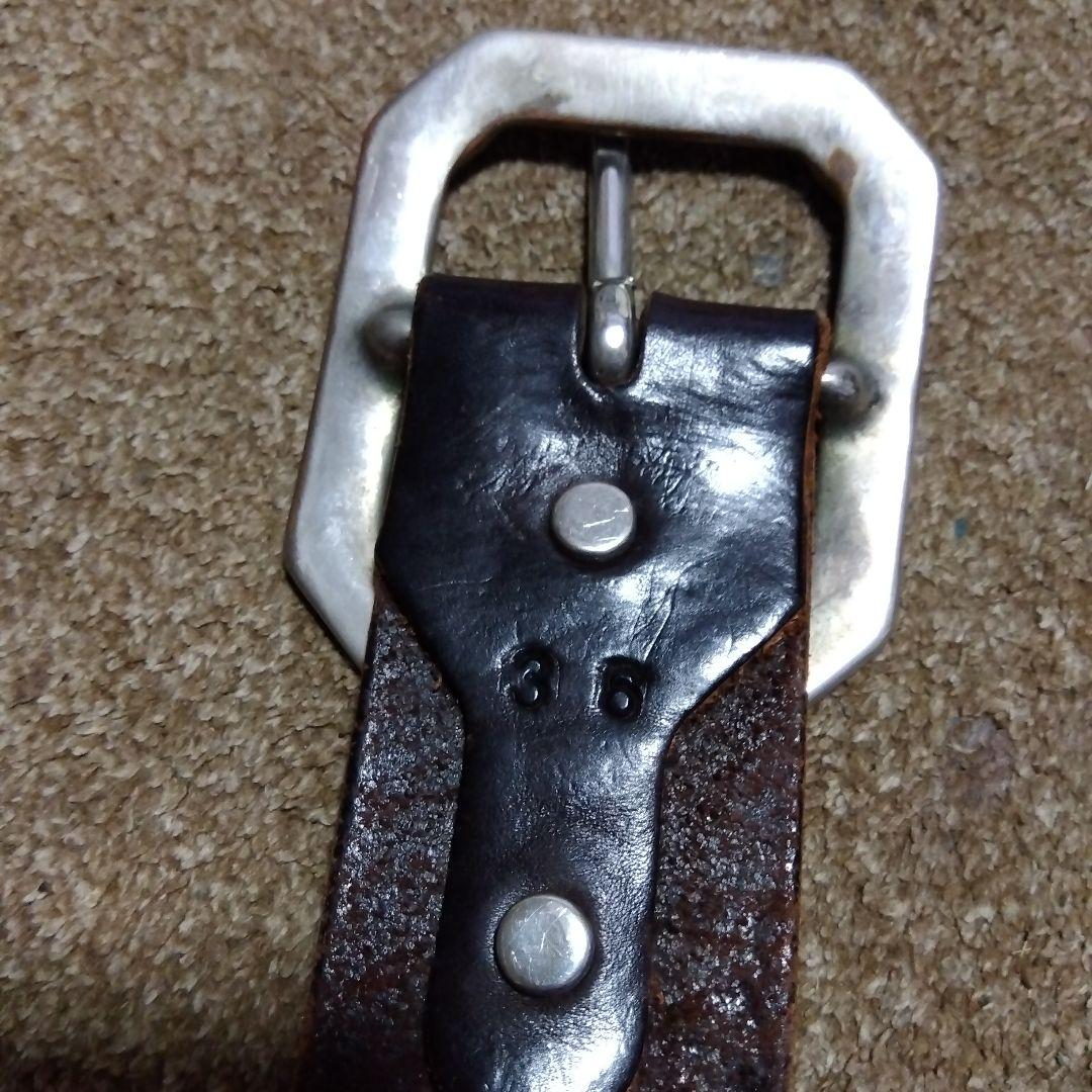 36inch Overlay Peanut スティングレイ スタッズベルト 茶芯