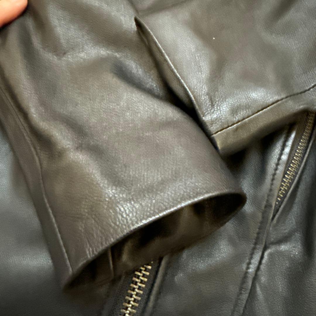 羊革 helmut lang ヘルムートラング レザーライダースジャケット