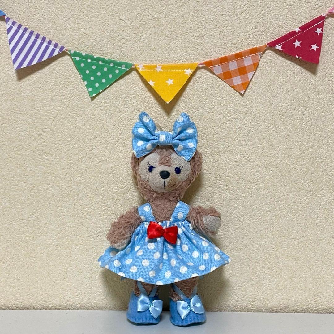 ハンドメイド★ドットワンピース&パンプス★ぬいぐるみバッジ♡チャーム用