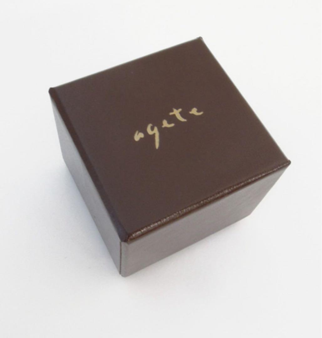 M*u様 agate ピンキーリング　ダイヤハーフエタニティ