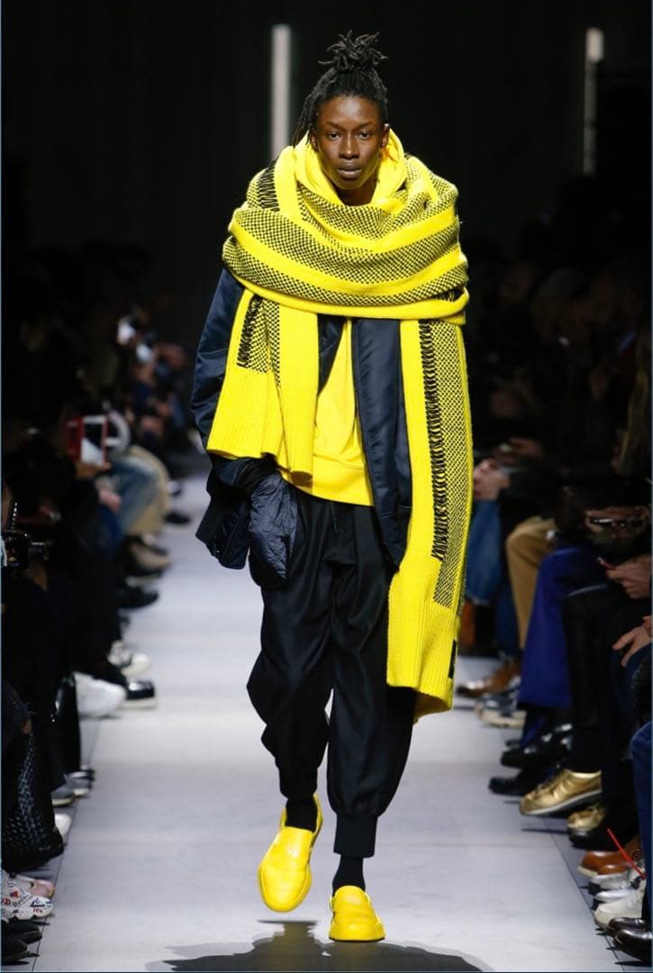 Y-3 ロングマフラー DT0902 / イエロー×ブラック