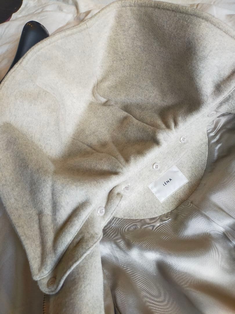 IENA イエナ二重織　フードコート 取り外し可能 生成り34 49500円