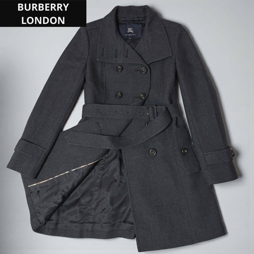 極美品！ BURBERRY LONDON スタンドカラー 2way ウールコート