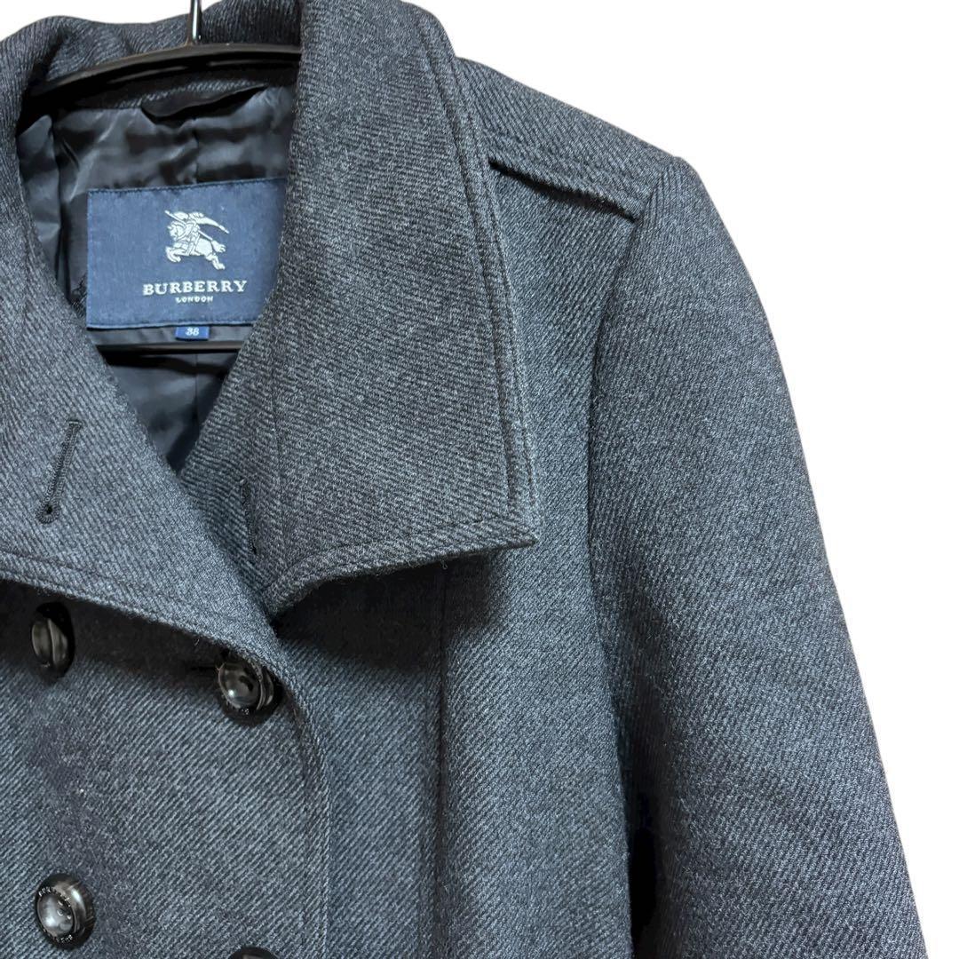 極美品！ BURBERRY LONDON スタンドカラー 2way ウールコート