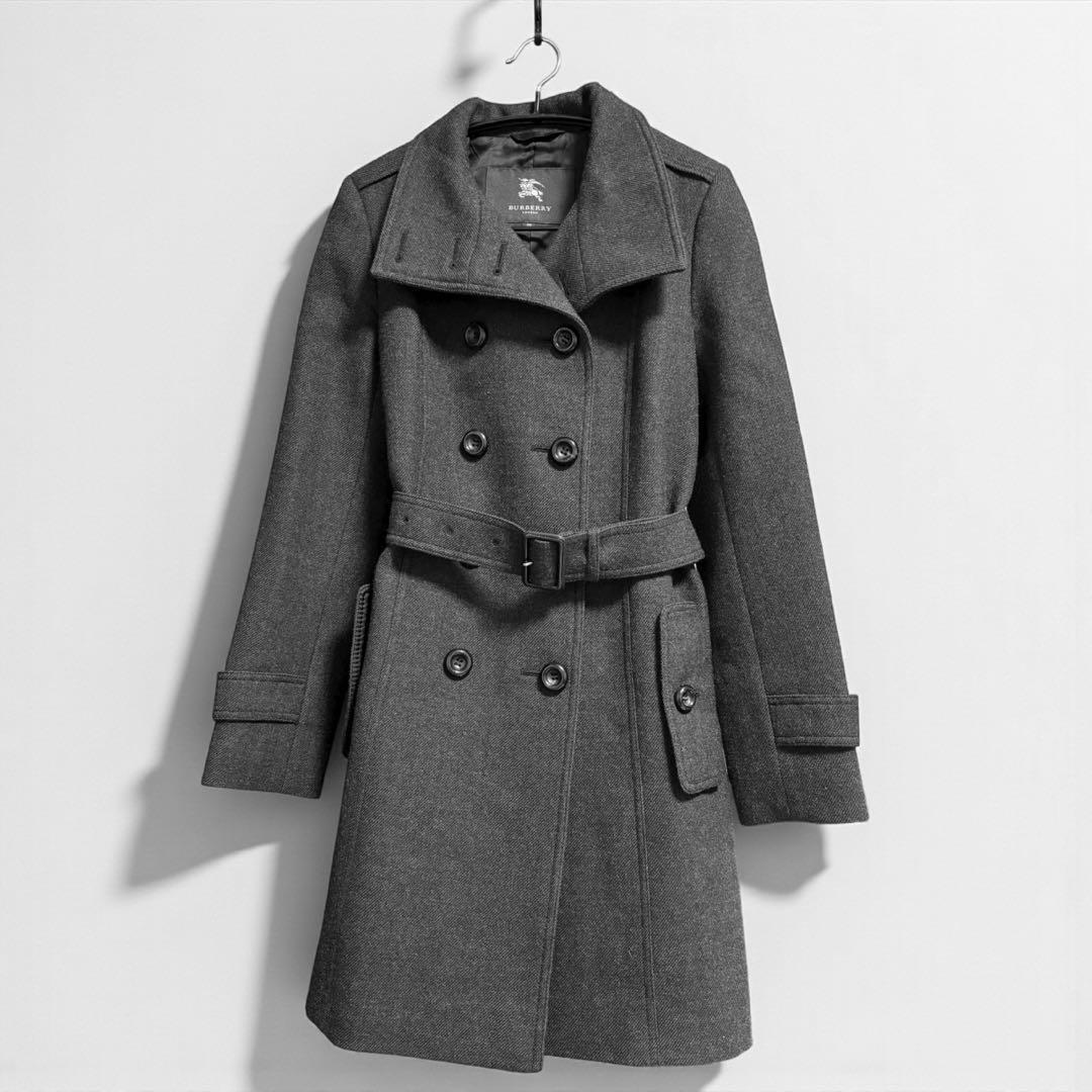 極美品！ BURBERRY LONDON スタンドカラー 2way ウールコート