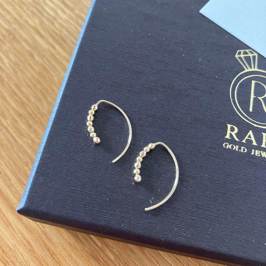 RAPA ラパ　K18 ミラーボール　フックピアス　18K 18金